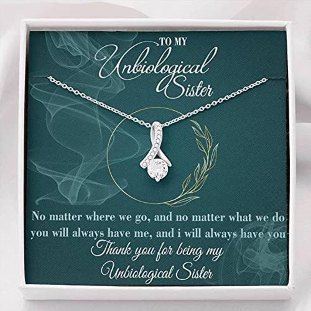 Sister Necklace, To My Unbiological Sister Best Friend Necklace - Thank ...