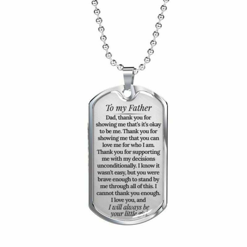 Dad Dog Tag Father's Day Gift, Custom Gift For Father I'll Always Be Your Little Boy Dog Tag